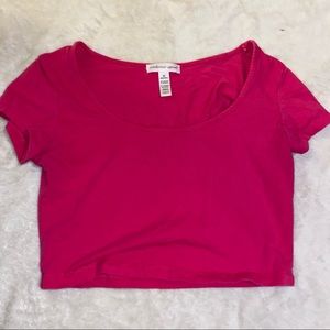 Hot pink crop top